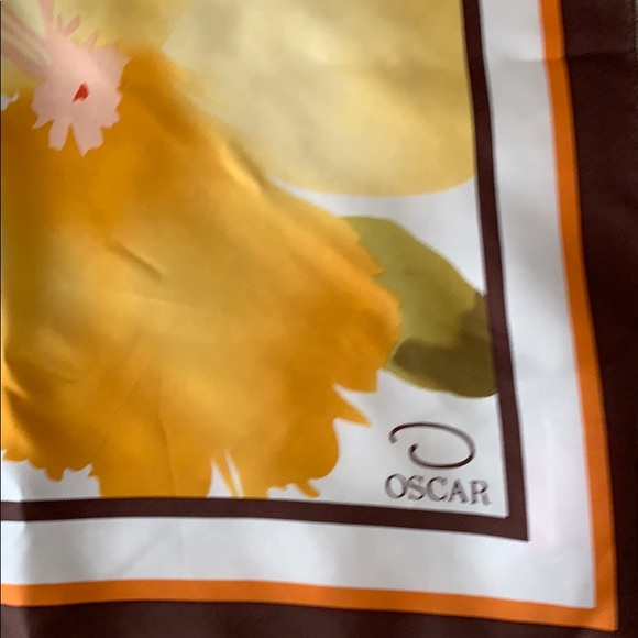 Oscar de la Renta floral silk scarf - Picture 3 of 5